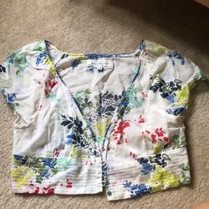 Abercrombie & Fitch Flowered crop top